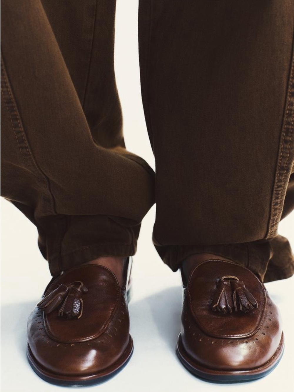 Zara Leather Tassel Loafer 10 - Picture 2 of 4